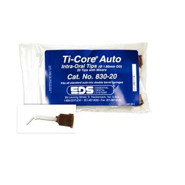 Essential Dental Systems 830-20 Ti-Core Auto Intra Oral Mixing Tips 20/Bx Essential Dental Systems 830-20 Ti-Core Auto Intra Oral Mixing Tips 20/Bx